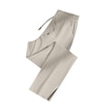 thumbnail image 3 of CYYOLLPF Cotton Capri Pants for Women Paper Bag Pants Hiking Capris for Women Lounge Sweatpants Pull on Pants Beach Pants for Women Gaucho Pants for Women Long Lounge Pant Gray M, 3 of 7