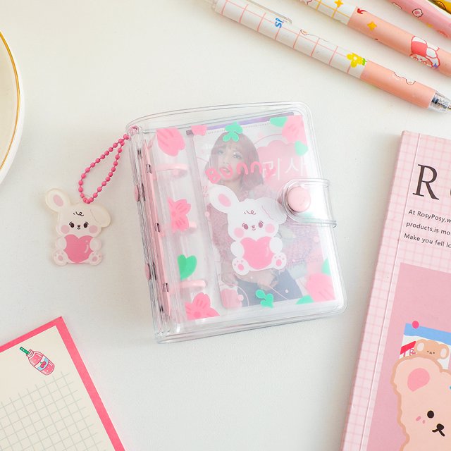 Álbum de fotos transparente Heldig carpeta de PVC para niñas libro de colección