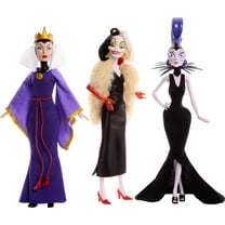 Disney Villains Evil Queen, Cruella de Vil & Yzma Doll 3-Pack