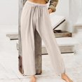 thumbnail image 6 of SNKSDGM Women's Plus Womens Sweatpants Joggers Capri Pants for Women Petite Womens Casual Loose Pants Comfy Work Pants with Pockets Elastic High Waist Paper Bag Drawstring Pants, 6 of 8