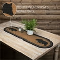 thumbnail image 2 of VHC Brands Dark Tan Rustic & Lodge Tabletop & Kitchen Wyatt Bear Stenciled Oval Jute Bedding Accessory, Runner 13x48, Brown, 2 of 6