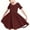 Burgundy, variant on Odeerbi Kids Girls Summer A-Line Dress Cute Striped Swing Dress Kids Kids Short Sleeve Stretchy Dress Kids Girls Clothes