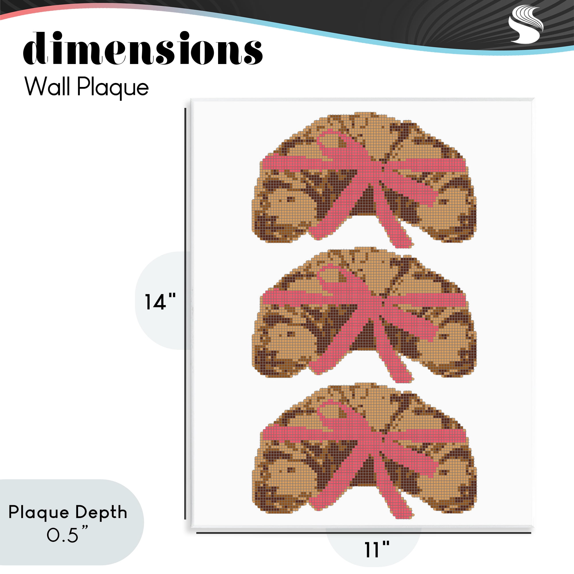 Stupell Industries Trio of Ribbon Croissants Wall Plaque Art, design by Lil' Rue