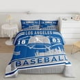 thumbnail image 2 of Manfei Baseball Sport City Full Size Comforter Sets,Ball Game Lover Bedding Comforter Set,Gray Blue Bedding Sets For Children,Super Cozy Room Decor Reversible,3-Piece, 2 of 8