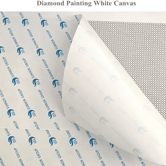 CCOCC 5Pcs/Lot 20X20Cm Diamond Painting Canvas with Glue, Round/Square Blank Grid Canvas Empty for Customized Projects, Adhesive Diamond Art Canvas