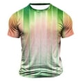 thumbnail image 1 of Wancir Chemises pour Hommes Liquidation Vente Hommes Mode Décontractée Imprimé Sport Manches Courtes Col Rond Blouses Chemises, 1 of 4