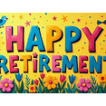thumbnail image 4 of Glittery Golden Star Decorated Happy Retirement Banner Backdrop Party Supplies for Retirement Celebrations Photography Props Decors Event Decorations, 4 of 8