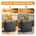 thumbnail image 5 of ZYJOYY 33 Gallon Resin Deck Box, Weatherproof Outdoor Storage Box for Patio, Garden, Pool, and Yard, Lockable Waterproof Bin for Tools, Cushions, and Accessories, Black, 5 of 6