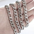 thumbnail image 2 of Stainless Steel Figaro Rope Chain Silver 16"-36" Necklace 3/4/5/7/9/12mm, 2 of 4
