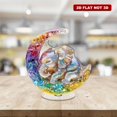 thumbnail image 4 of Rotating acrylic sculpture of a baby elephant sleeping on a crescent moon with vibrant colors and exquisite details against a white background, 4 of 8
