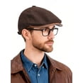 thumbnail image 2 of Deago Men's Womens Adjustable Corduroy Newsboy Hat Classic Flat Gatsby Cabbie Ivy Cap for Golf Driving Winter (Coffee-2）, 2 of 8