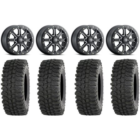 ITP Inertia Beadlock 15" Wheels Black  40mm 33" BDC Tires Kawasaki Teryx Mule