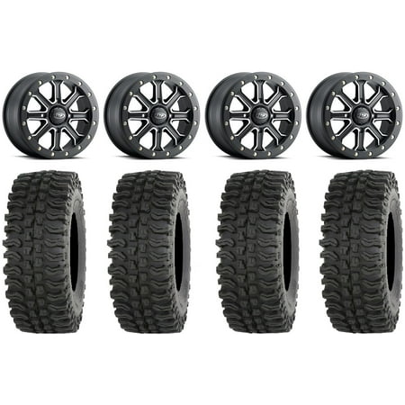 ITP Inertia Beadlock 14 Wheels Black +40mm 30 BDC Tires Can-Am Commander Maverick Renegade Outlander Defender ITP Inertia Beadlock 14 Wheels Black +40mm 30 BDC Tires Can-Am Commander Maverick Renegade Outlander Defender