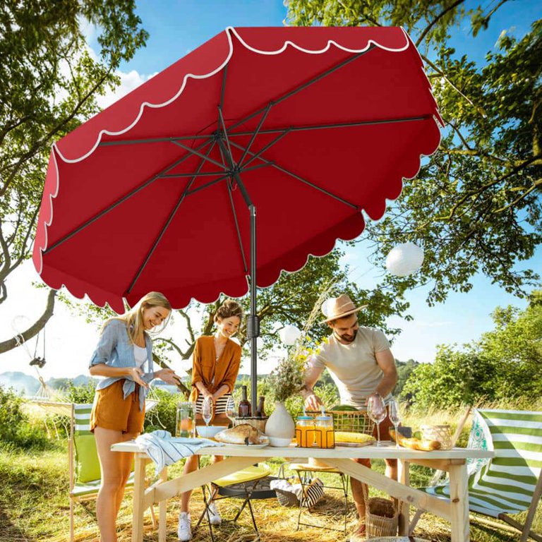 Yardi Yarda 10 Feet Patio Umbrella Outdoor Market Umbrella, Outdoor Shade with Crank Tilt Adjustment, Wine - Walmart.com Yardi Yarda 10 Feet Patio Umbrella Outdoor Market Umbrella, Outdoor Shade with Crank Tilt Adjustment, Wine - Walmart.com