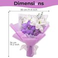 thumbnail image 6 of Wrapped Crochet Flowers Bouquet with Crochet Flowers of Lily & Rose for Home Decorations, Graduation Gifts, Anniversary Gifts, Get Well Gifts, Gift for Women Mom, 6 of 6