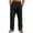 CWY124-Black, variant on Lumtrix Men'S Cotton Linen Pants Dressy Casual Summer Beach Pants Loose Fit With Elastic Waist Drawstring Yoga Trousers Slacks Gray 2XL