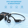 thumbnail image 5 of Ustris Open-Ear, Bone Conduction Sport Headphones 5.2 Wireless Bluetooth, Sweat Resistant, Workout Headphones Waterproof Built-in Microphone for Hiking, Cycling, Gym, Outdoor Sports, Hiking Black, 5 of 8