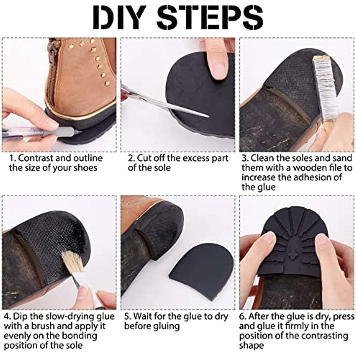 6 Pcs Sneaker Hole Repair up Patches Shoe Toe Heel Nigeria | Ubuy