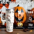 thumbnail image 2 of Halloween Tumbler 40oz Skull Spooky Tumblers with Lid and Straw Halloween Gifts for Women Men Stainless Steel 40 Oz Pumpkin Coffee Cup Skull Gift for Adults, 2 of 4