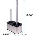 thumbnail image 2 of Blue Donuts Toilet Brush and Plunger Set with Holder, Sleek Minimalist Modern Stainless Steel Bathroom Accessories Toilet Plunger and Toilet Bowl Brush Combo, 2 of 8