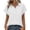 *White, variant on ClodeEU Womens Short Sleeve Button Down Collared Shirts ,Casual Lightweight Tops Blouses Black,Womens Plus XXL