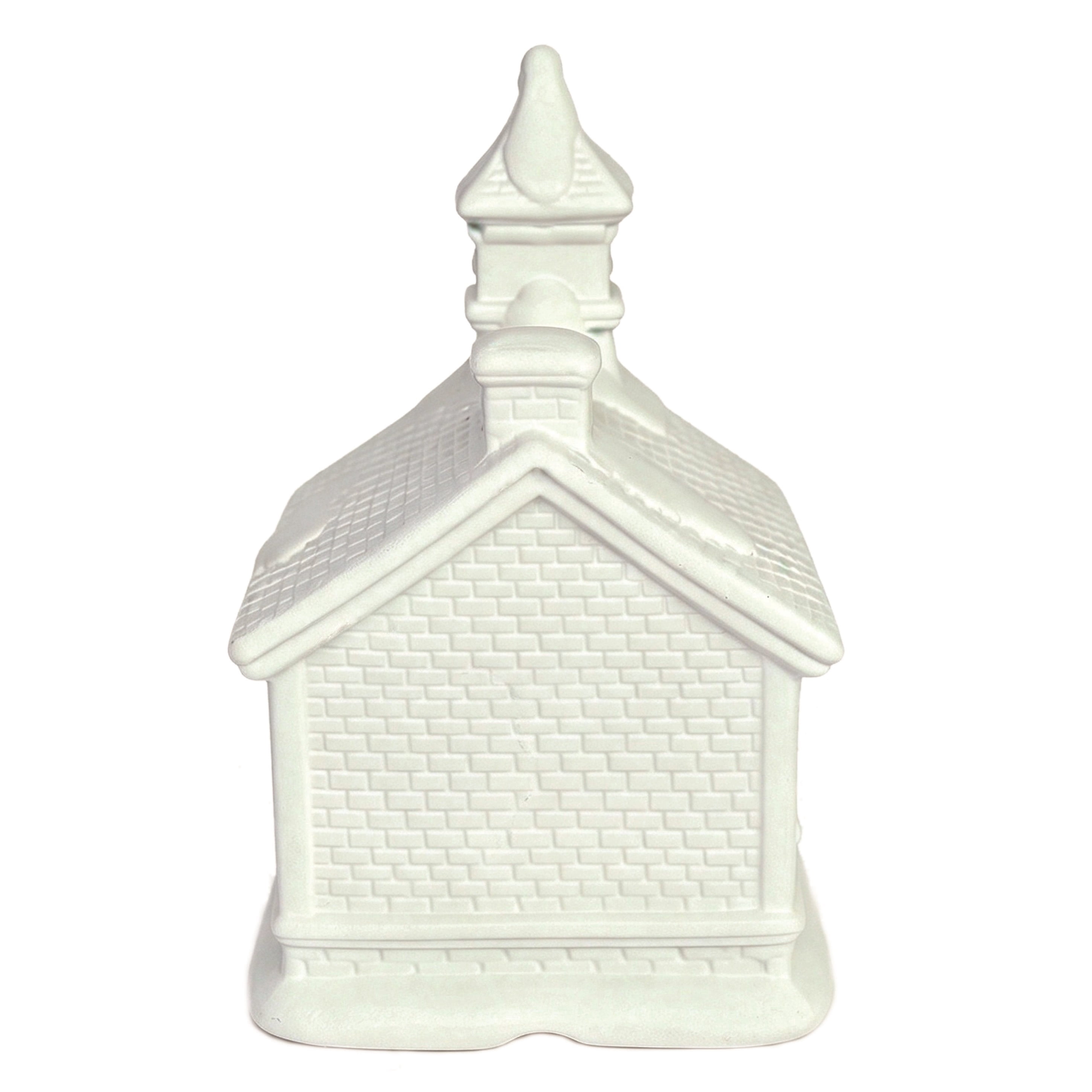 Porcelain Church Mini Christmas Village Building, White, 4", by Holiday Time