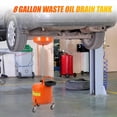 thumbnail image 2 of Luku Waste Oil Drain Tank, 8 Gallon Portable Oil Drain Container, Air Operated Drainage Fluid Fuel Transfer Drainage with Adjustable Funnel Height, Waste Oil Change Tank with 360° Wheels & Toolbox, 2 of 7