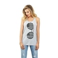 thumbnail image 2 of Thread Tank Aviator USA Sunglasses Women's Sleeveless Flowy Racerback Tank Top Sport Grey Medium, 2 of 5