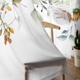 thumbnail image 5 of Sheer Curtains 96 inches Long, Sage Green Eucalyptus Leaves Sunflowers Floral Light Filtering Sheer Window Curtains Rod Pocket Voile Drapes for Bedroom Living Room, 52"W x 96"L 2 Panels, 5 of 7