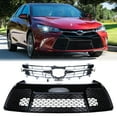 thumbnail image 2 of Chrome Upper Lower Bumper Grill Grille for 2015 2016 2017 Toyota Camry SE XSE, 2 of 5