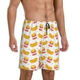 thumbnail image 2 of Logiee Hot Dog Print Men's Pajama Shorts with Drawstring & Pockets,Sleep Shorts for Men,Sleepwear Bottoms,Elastic Waistband Loungewear-Medium, 2 of 6