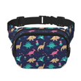 thumbnail image 1 of Balery Cartoon Dinosaur Mochila Cinturón para Mujeres y Hombres, Bolsa de Cintura Impermeable de Doble Capa con Correa, 1 of 9