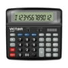 Victor Technology 9700 12-Digit Standard Function Business Calculator, Battery and Solar Hybrid Powered Tilt LCD Display, Great for Home and Office Use, Black