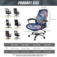 thumbnail image 6 of FKELYI Office Chair Cover Stretch Fabric Computer Chair Slipcover Washable Swivel Rotating Boss Chair Protector for Armchair Home Decoration, Cherry Floral Pink Dolphin Print, Small, 6 of 6