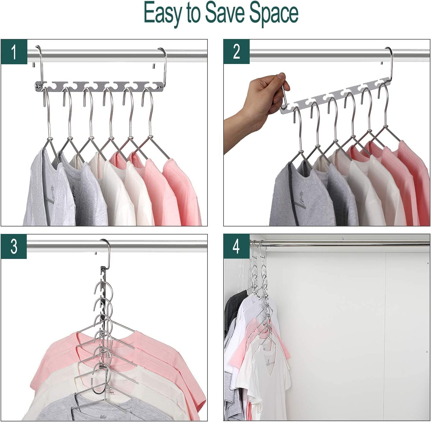 Black Magic Space Saving Hangers, Premium Smart Hanger Hooks