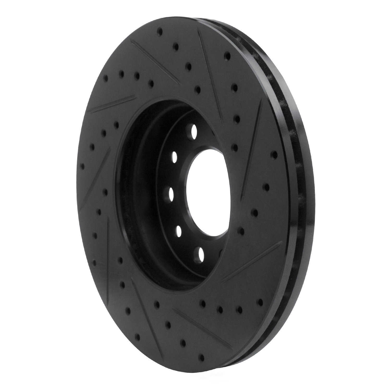 Dynamic Friction Company 633-54085L DFC Brake Rotor - Drilled And Slotted - Black