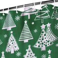thumbnail image 3 of Christmas Shower Curtain for Bathroom Winter Christmas Snowflake Shower Curtains Durable Vintage Shower Curtain Hooks Included,72x72Inch, 3 of 5