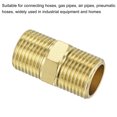 thumbnail image 5 of Unique Bargains G1/2 Male Thread Brass Pipe Fitting 40mm Length Hex Connector Pipe Adapter 3 Pack, 5 of 5