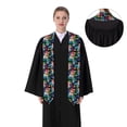 thumbnail image 4 of Xecao Colorful Flowers Print Graduation Shawl Stole Honor Stole Adult 72" Academic Commencements, 4 of 7