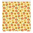 thumbnail image 3 of Ambesonne Peach Colors Shower Curtain, Fresh Raw Sliced Fruit, 69"Wx70"L, Pale Yellow Burnt Sienna, 3 of 5