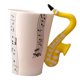 thumbnail image 5 of Taza de café de cerámica creativa para músico, taza de té, cerveza, bebida taza con pentagrama , diseño regalo perfecto Bastón amarillo del saxofón Baoblaze Taza de cerámica, 5 of 6