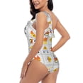 thumbnail image 4 of Easygdp Construction Equipments Worker Women's One Shoulder Ruffle Monokini Bathing Suits with Removable Chest Pad, Quick Drying - X-Large, 4 of 8