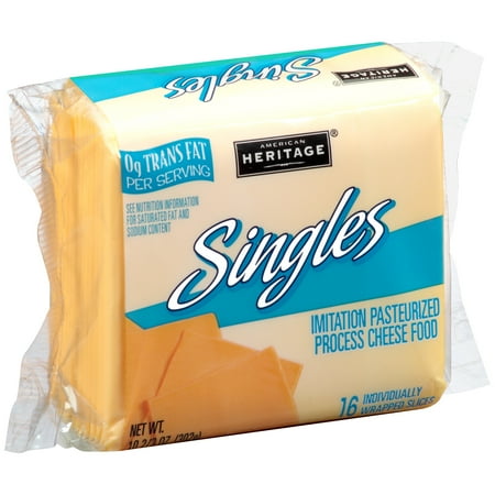 American Heritage® Imitation Pasteurized Process Cheese Food Singles 16 ct Pack