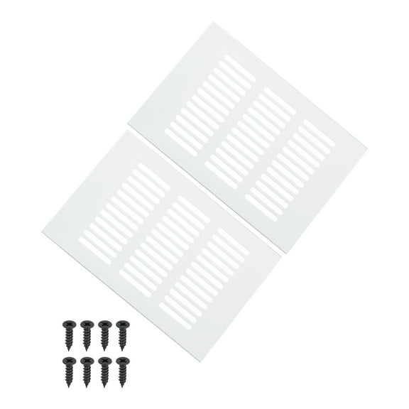 Uxcell 6 x 4 Inch Door Air Vent Cover, 2 Pcs Heavy Duty Grille Ventilation