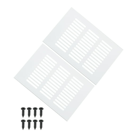 Cubierta de ventilación de aire de puerta Uxcell de 6 x 4 pulgadas, 2 piezas de ventilación de rejilla de alta resistencia