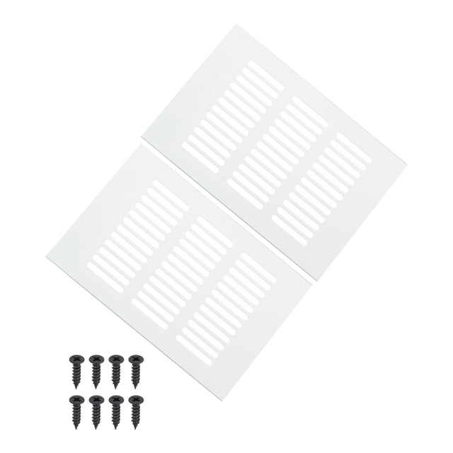 Cubierta de ventilación de aire de puerta Uxcell de 6 x 4 pulgadas, 2 piezas de ventilación de rejilla de alta resistencia