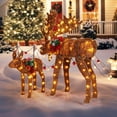 thumbnail image 4 of Costway 2 PCS Lighted Moose Family Light-up Xmas Deer Decorations with 170 LED Lights, 4 of 10