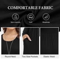 thumbnail image 5 of Asklazy Women's Long Sleeve Loose Plain Maxi Dresses Casual Long Dresses with Pockets,Mother's Day,Long Sleeve Black,S, 5 of 9