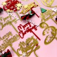 thumbnail image 3 of Decoración navideña con letras acrílicas, inserto para pastel de Feliz Navidad, carrito de alce bonito, adornos para pastel, 2022, 3 of 4