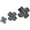 Black Geometric Abstract Jack Geometric S/3 6", 5", 3"H, variant on 6"W, 5"W, 3"H White Marble Geometric Jack Sculpture, by DecMode (3 Count)